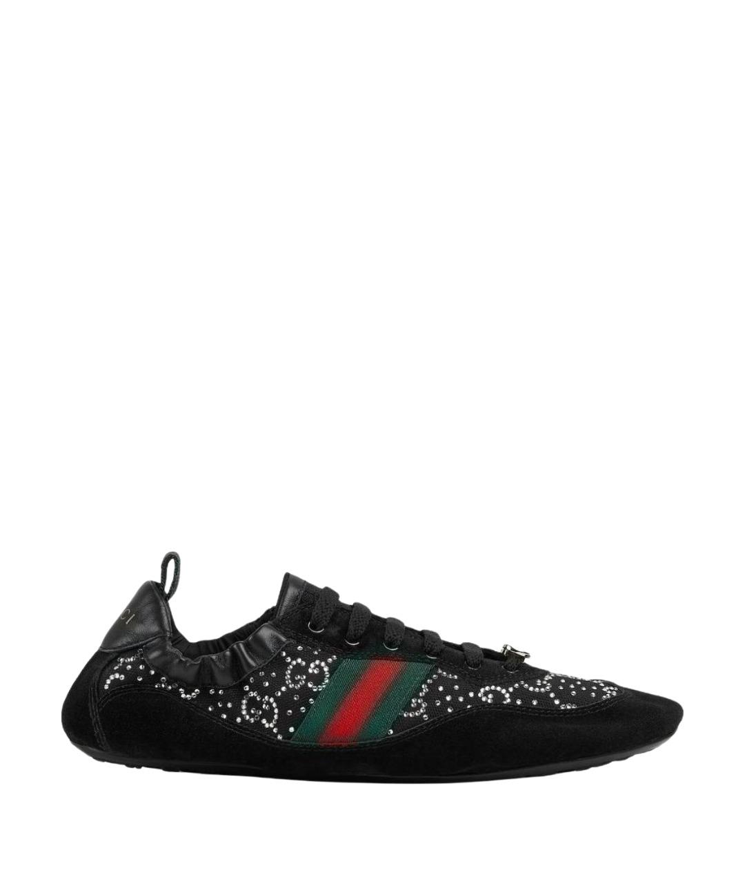 GUCCI Черные замшевые кроссовки, фото 1