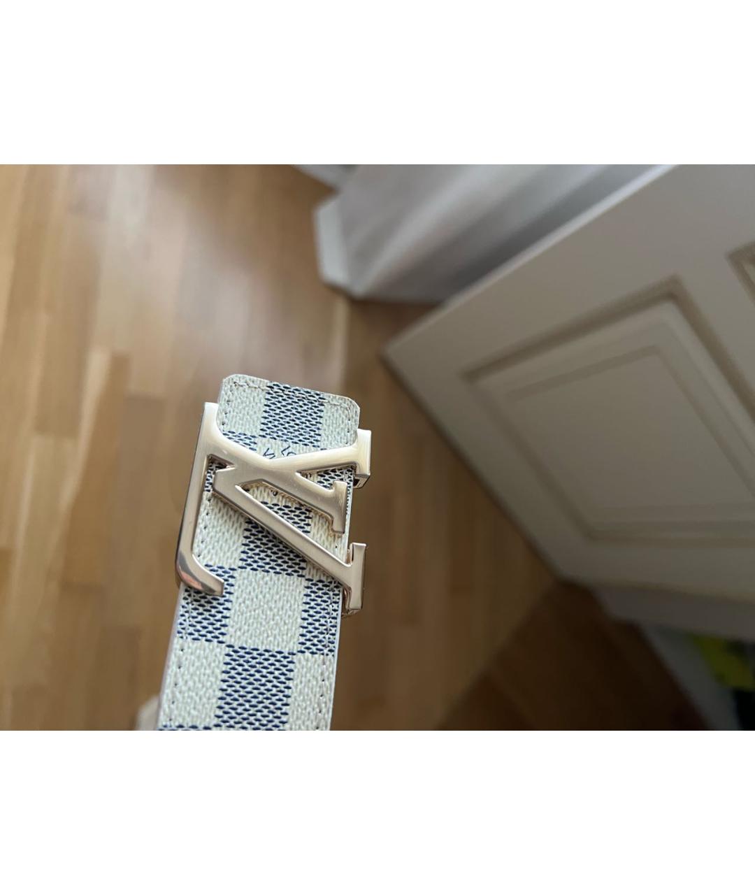 LOUIS VUITTON Бежевый кожаный ремень, фото 2