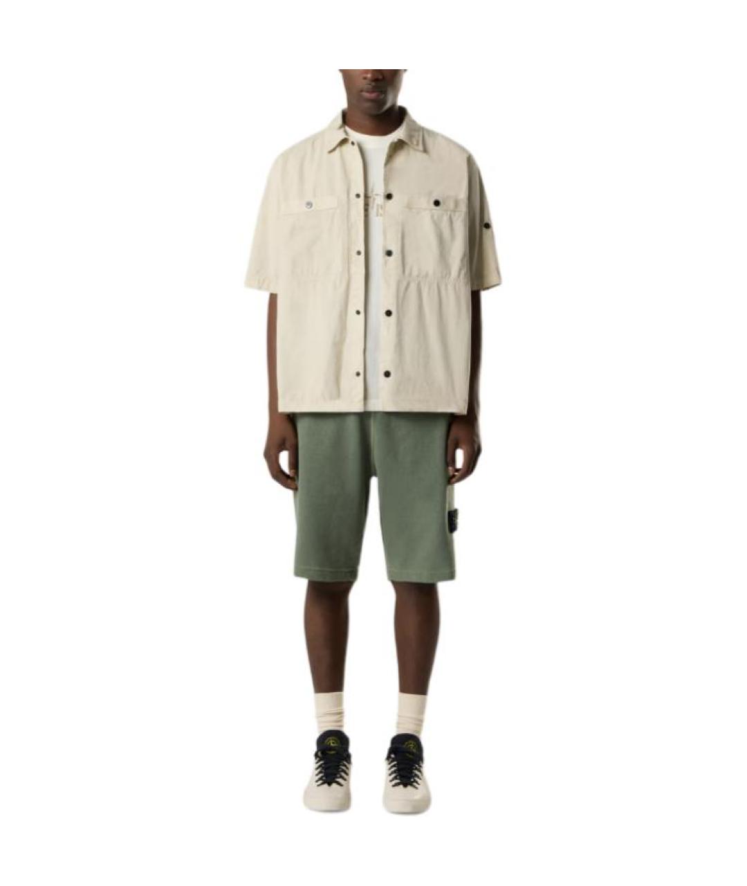 STONE ISLAND Зеленые шорты, фото 3