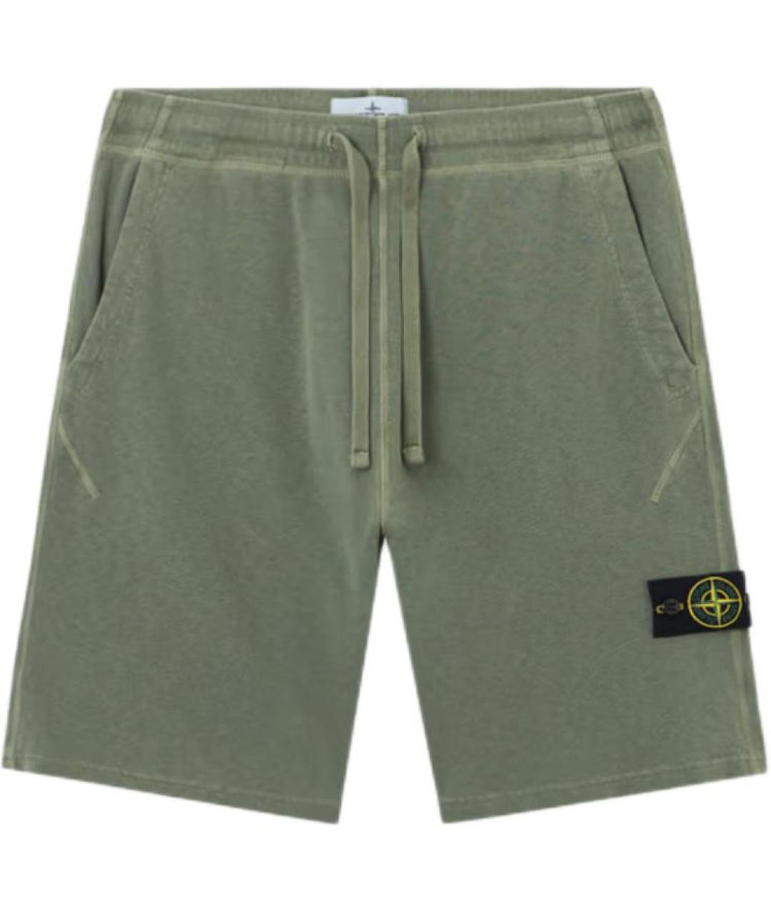 STONE ISLAND Зеленые шорты, фото 1