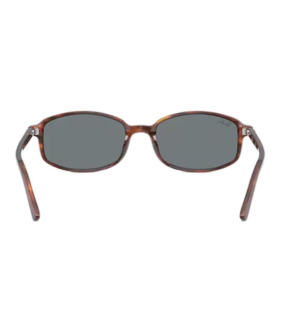 RAY BAN Коричневые пластиковые солнцезащитные очки, фото 5