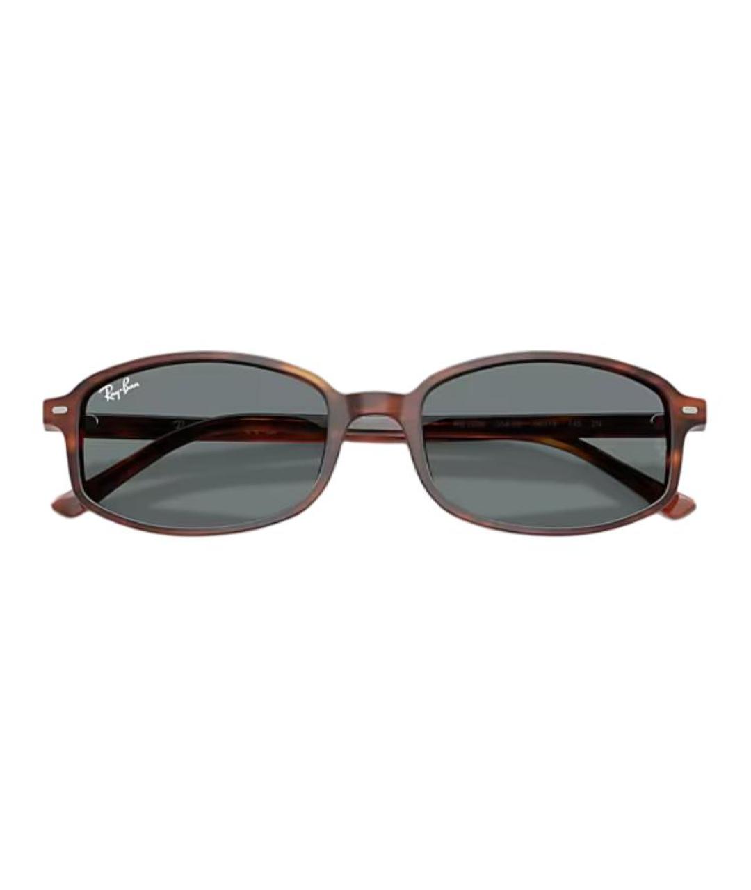 RAY BAN Коричневые пластиковые солнцезащитные очки, фото 2