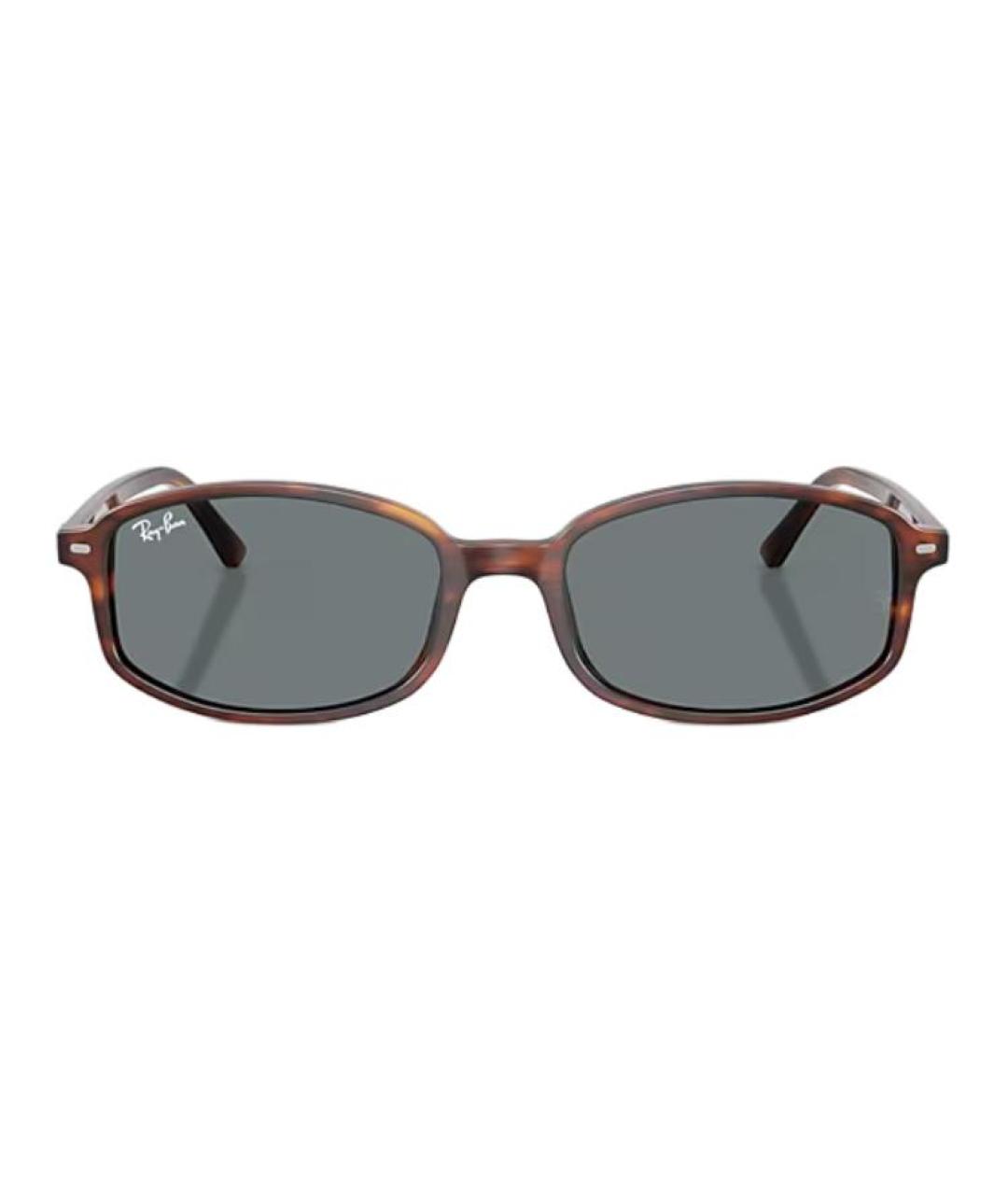 RAY BAN Коричневые пластиковые солнцезащитные очки, фото 3