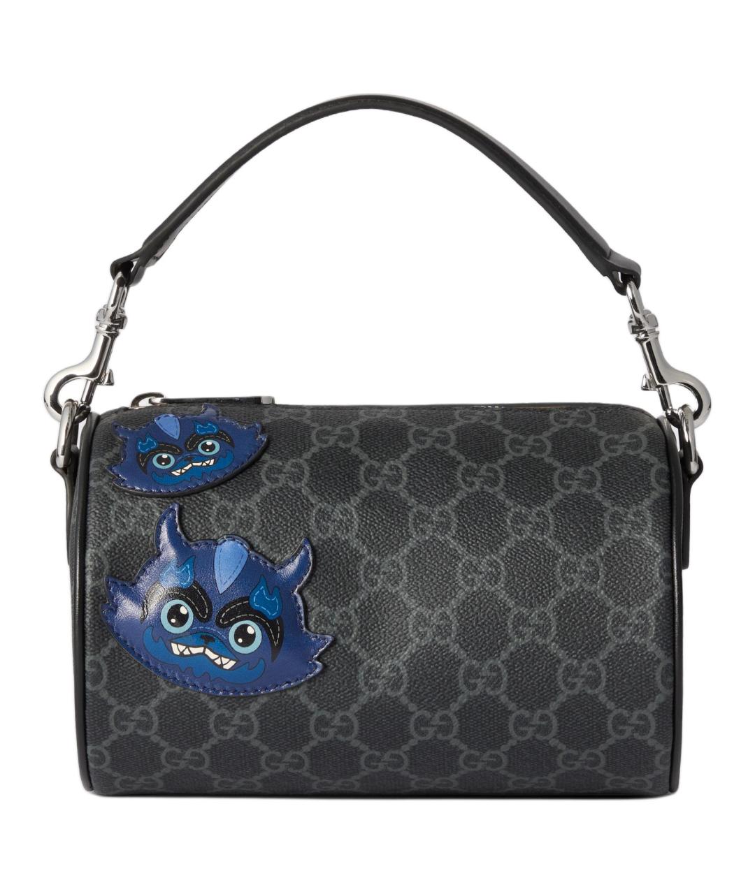 GUCCI Черная сумка на плечо из канвы, фото 1