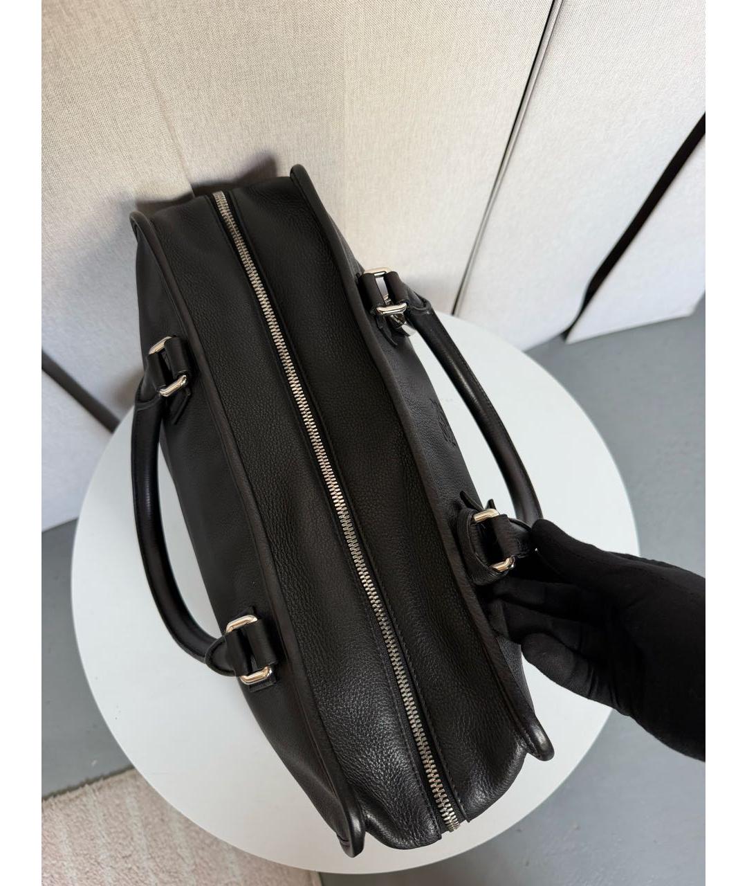 LOEWE Черная кожаная сумка тоут, фото 4
