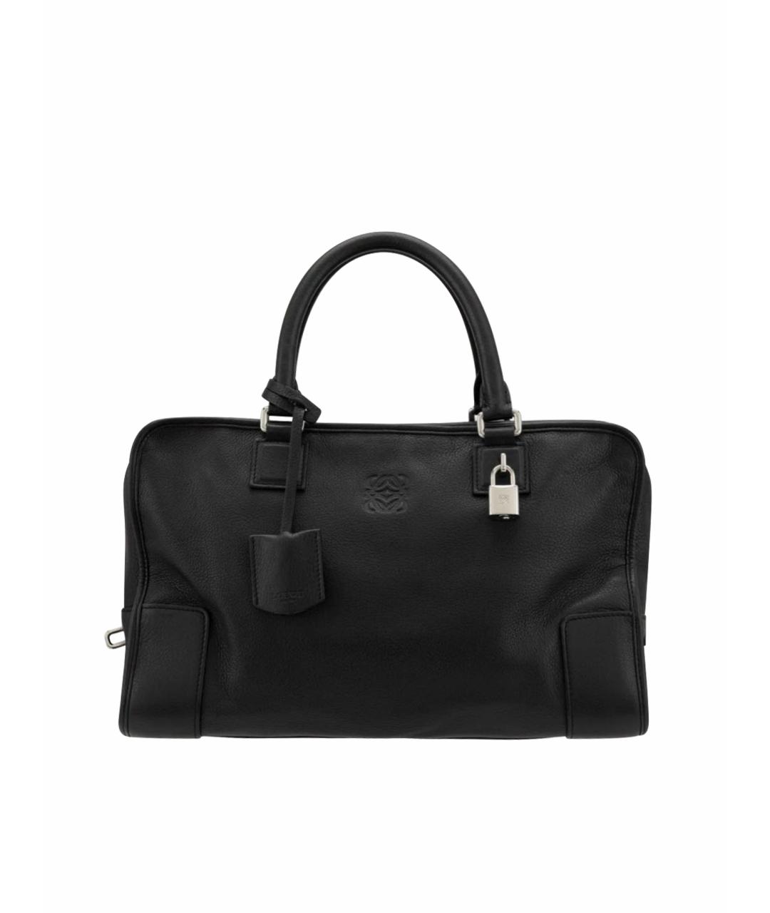 LOEWE Черная кожаная сумка тоут, фото 1