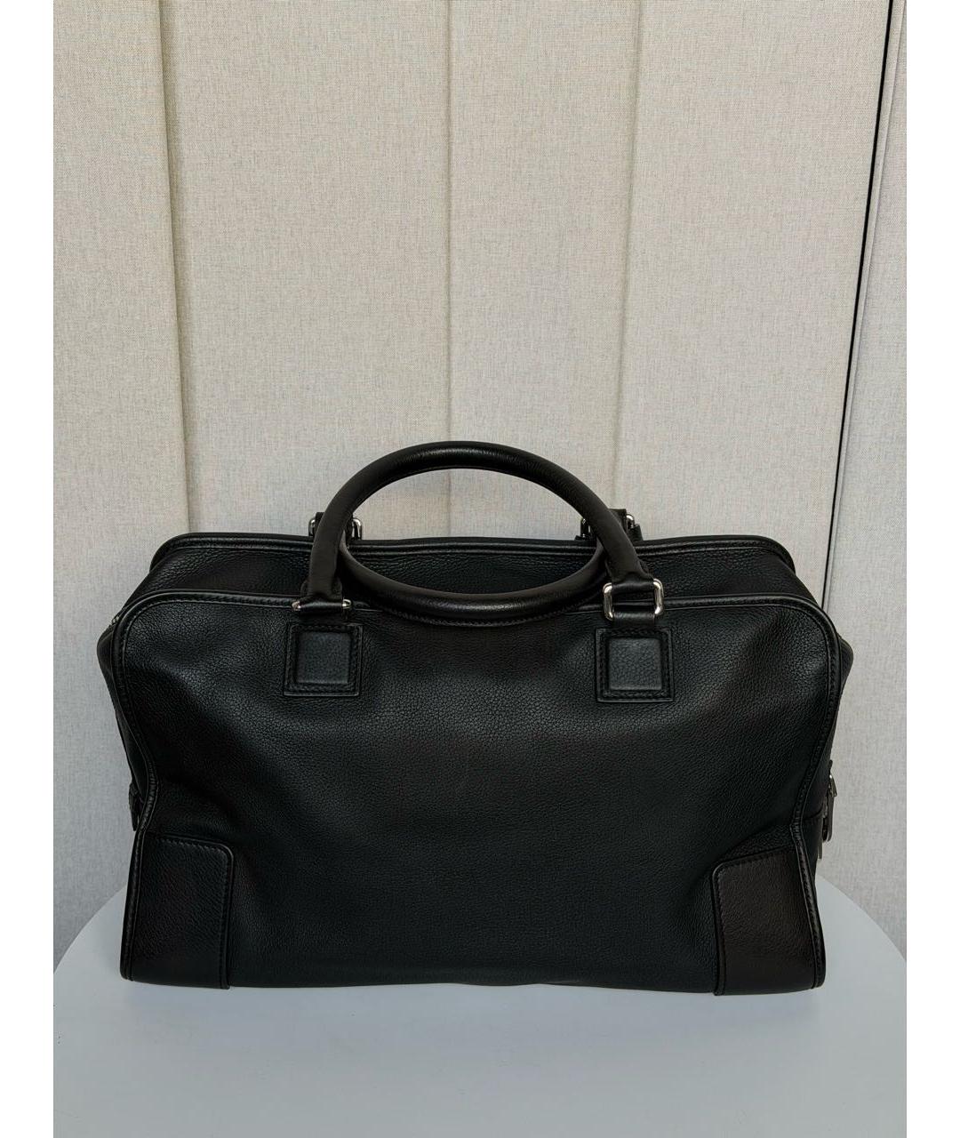 LOEWE Черная кожаная сумка тоут, фото 3