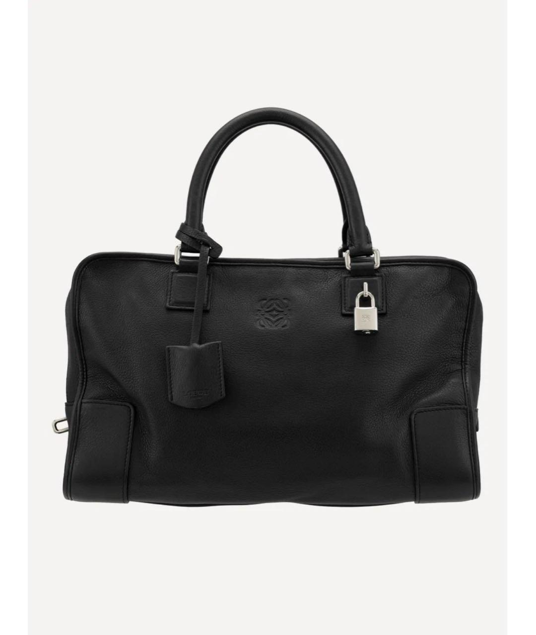 LOEWE Черная кожаная сумка тоут, фото 9