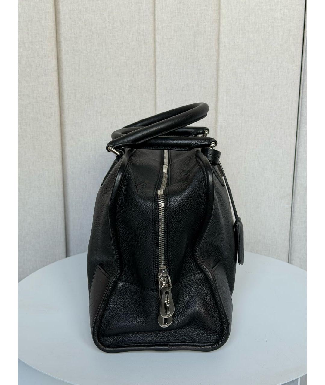 LOEWE Черная кожаная сумка тоут, фото 7