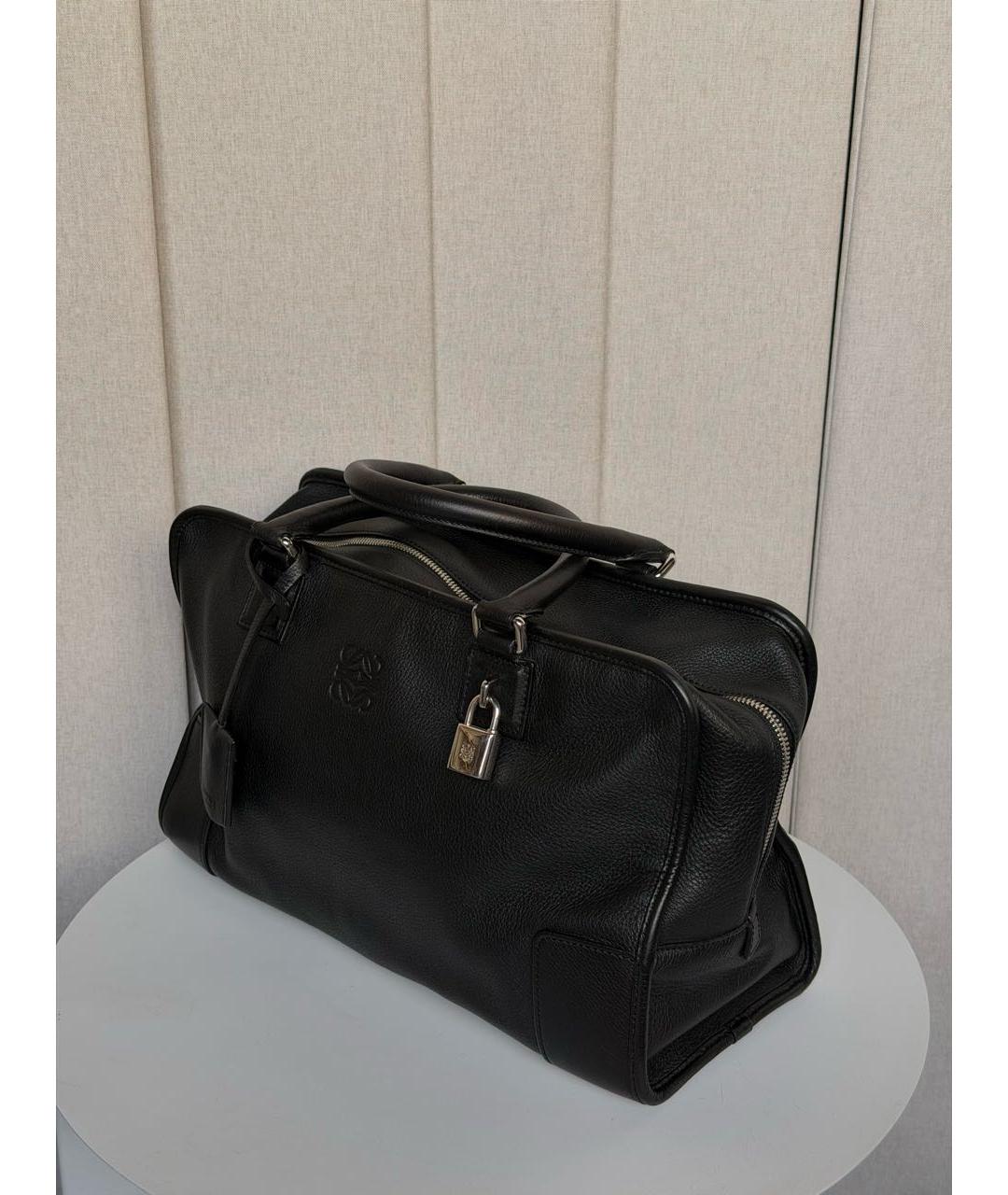 LOEWE Черная кожаная сумка тоут, фото 6