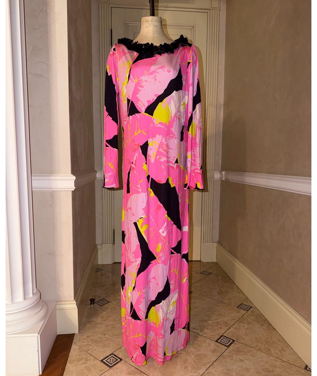 BLUMARINE Мульти вискозное вечернее платье, фото 6