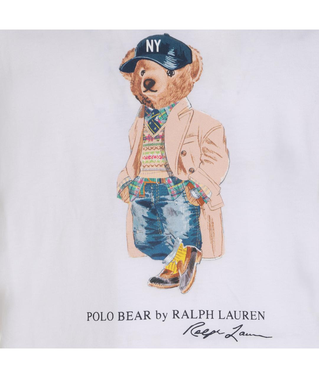 POLO RALPH LAUREN Белая хлопковая футболка, фото 3