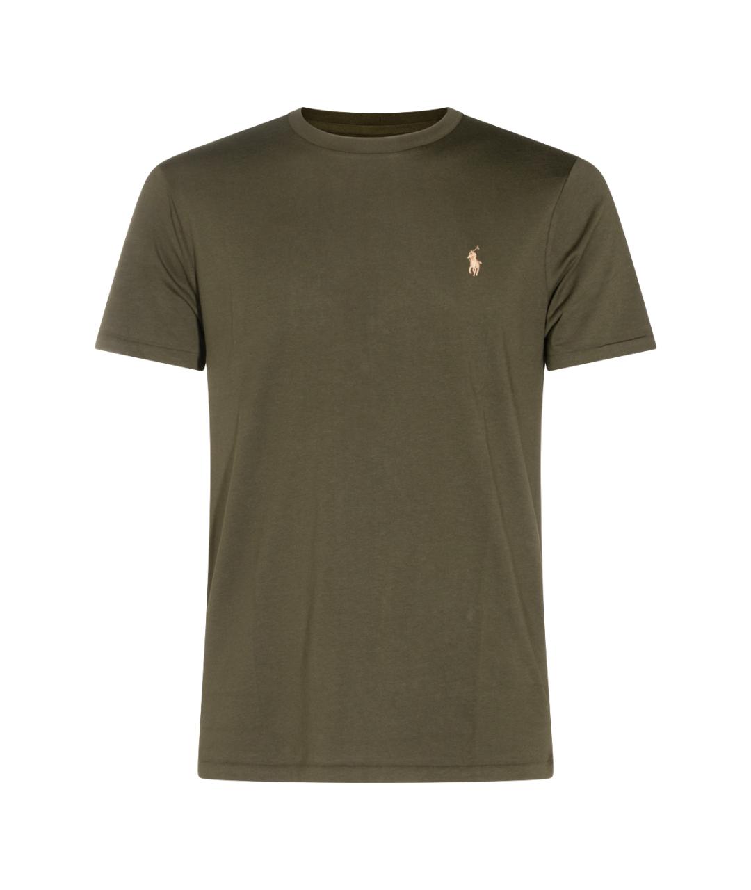 POLO RALPH LAUREN Хаки хлопковая футболка, фото 1