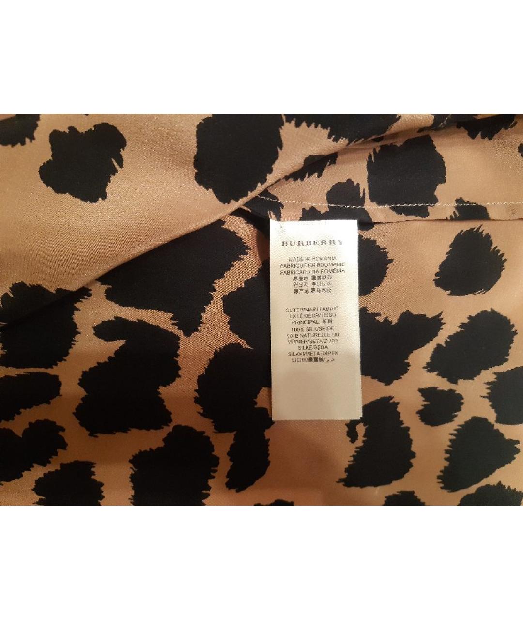 BURBERRY Коричневая шелковая блузы, фото 4