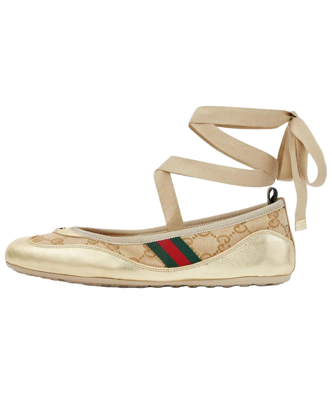 GUCCI Бежевые балетки, фото 2