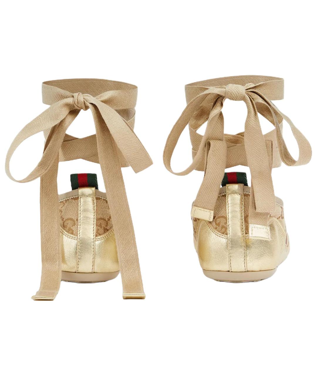 GUCCI Бежевые балетки, фото 5
