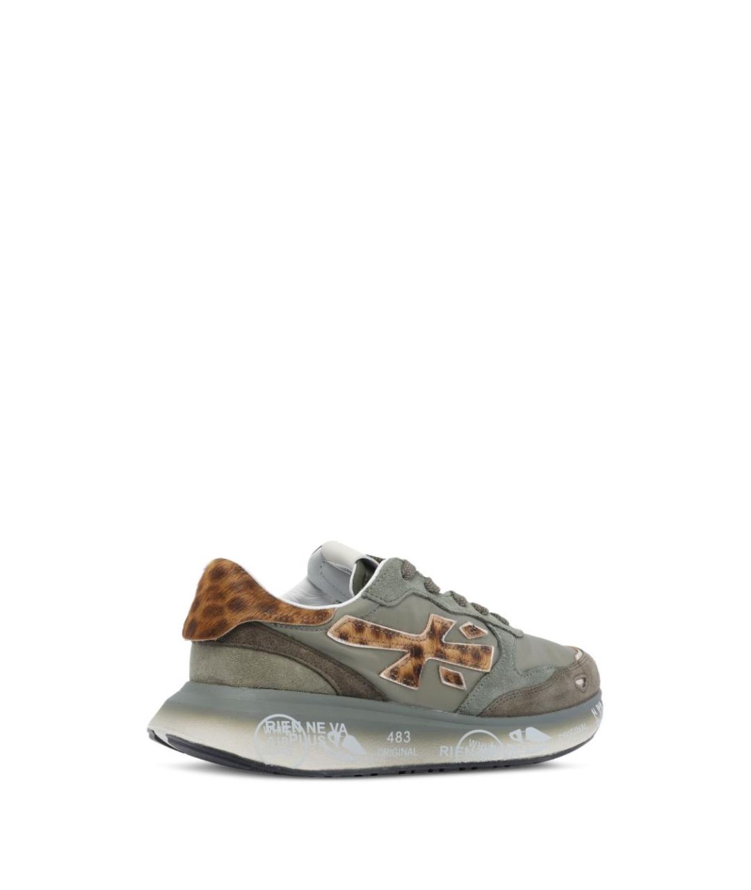 PREMIATA Зеленые синтетические кроссовки, фото 2