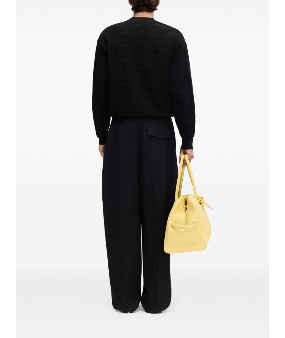 JACQUEMUS Черные шерстяные повседневные брюки, фото 2