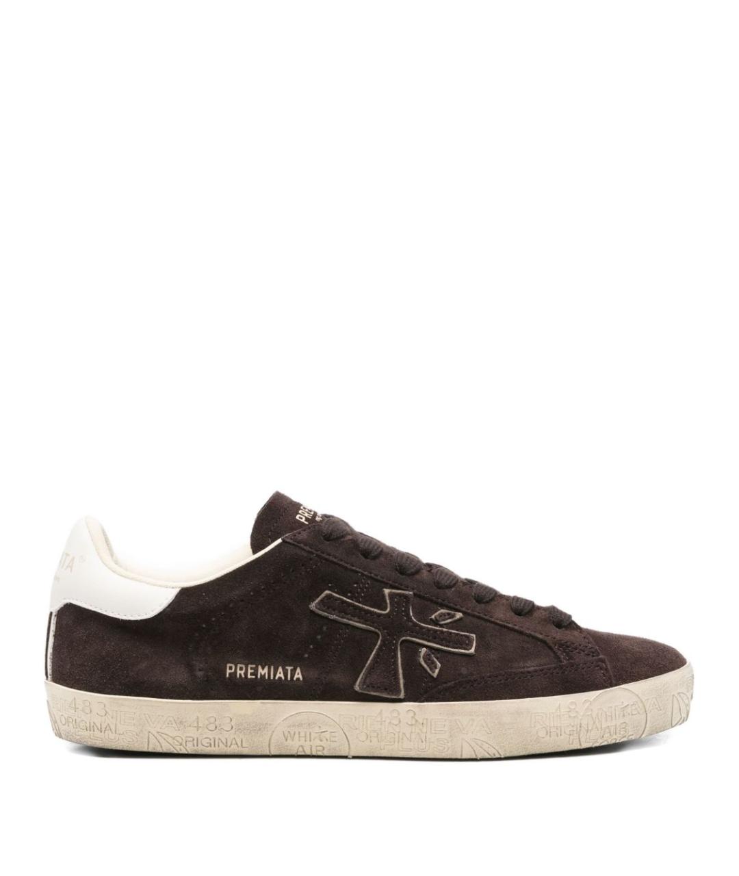PREMIATA Коричневые замшевые кроссовки, фото 1