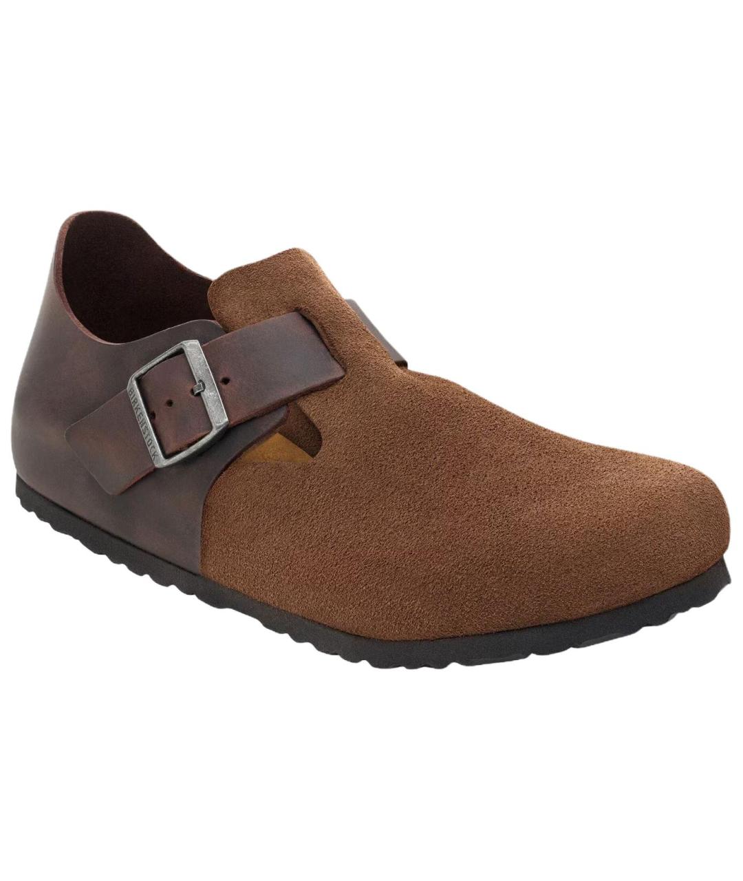 BIRKENSTOCK Коричневые замшевые ботинки, фото 2