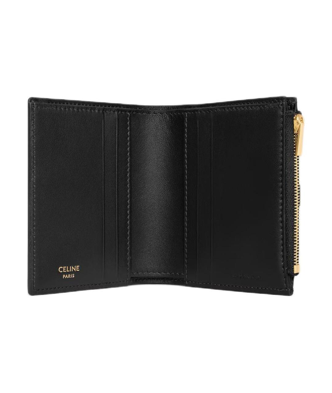 CELINE Черный кожаный кошелек, фото 4