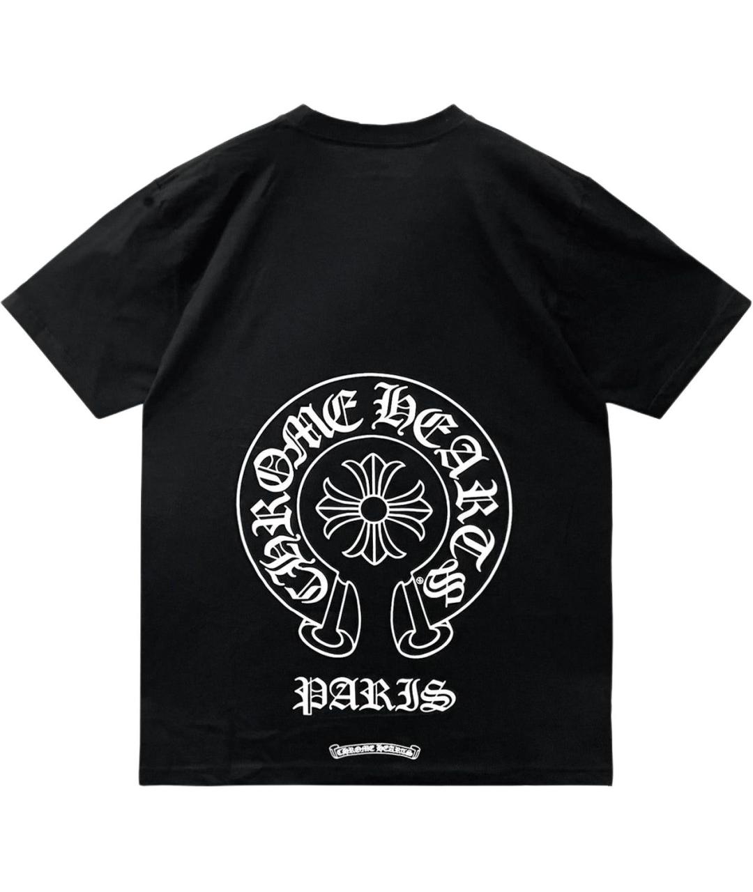 CHROME HEARTS Черная хлопковая футболка, фото 2