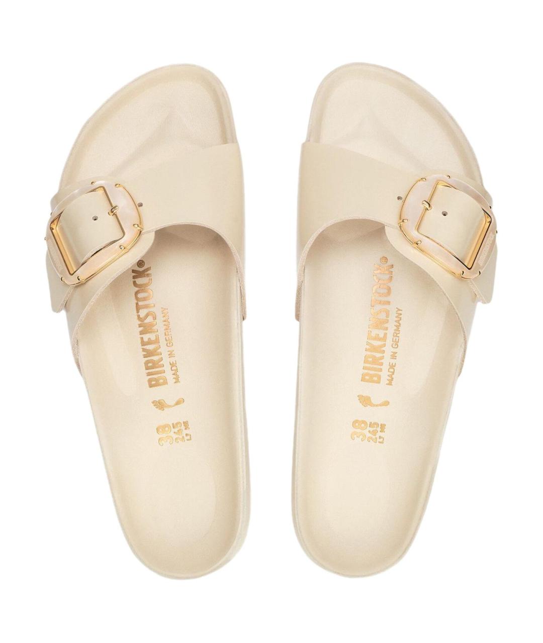 BIRKENSTOCK Бежевые шлепанцы, фото 4