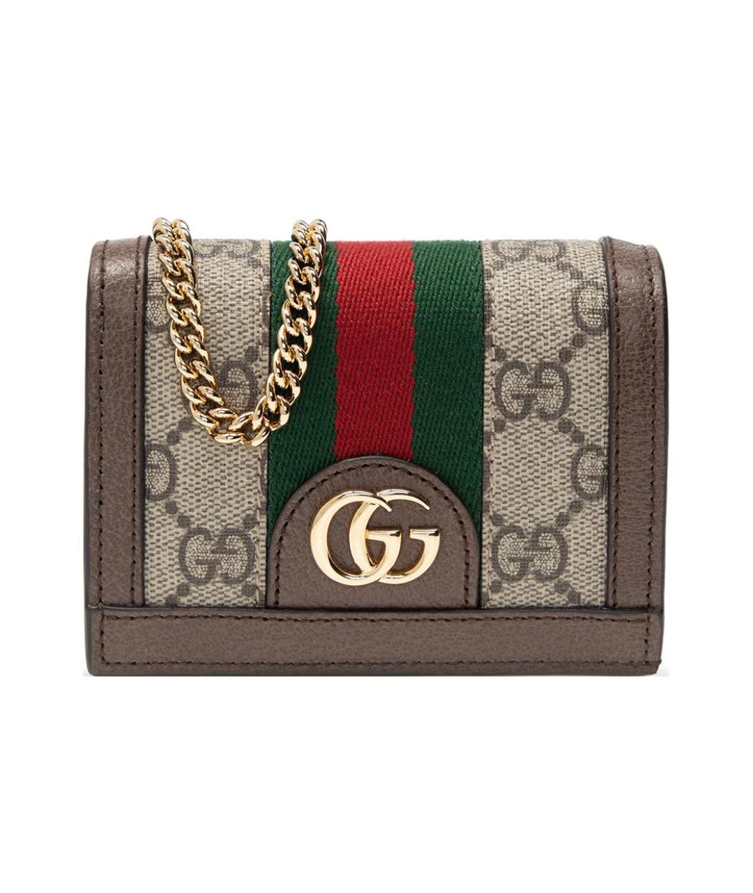 GUCCI Коричневая сумка через плечо из канвы, фото 1