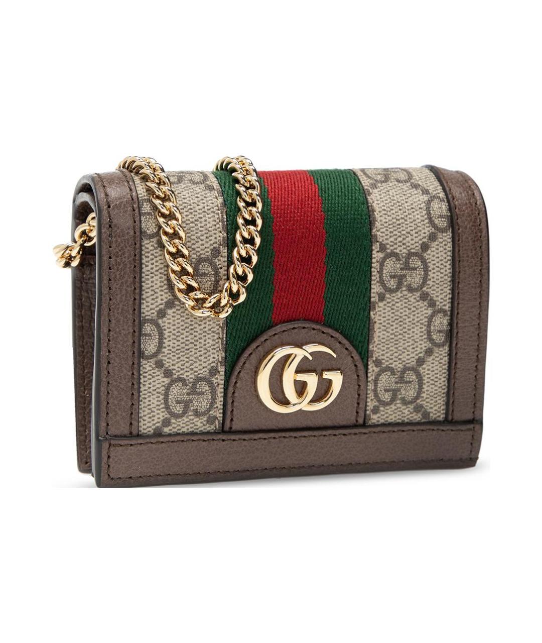 GUCCI Коричневая сумка через плечо из канвы, фото 2