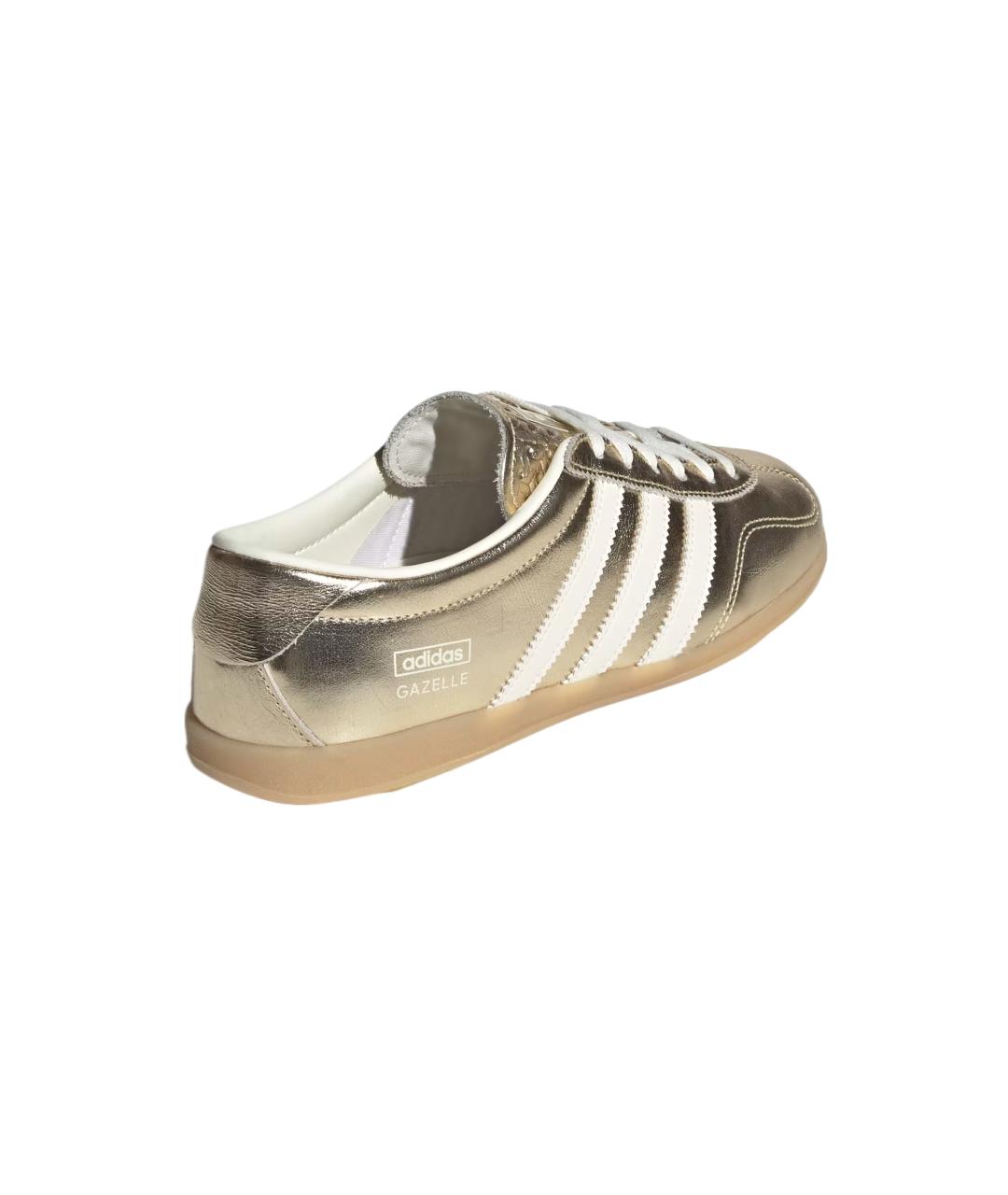 ADIDAS Золотые кожаные кеды, фото 4