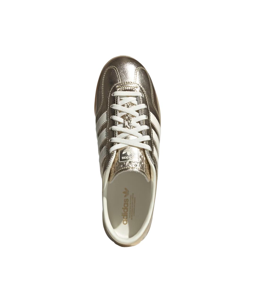 ADIDAS Золотые кожаные кеды, фото 3