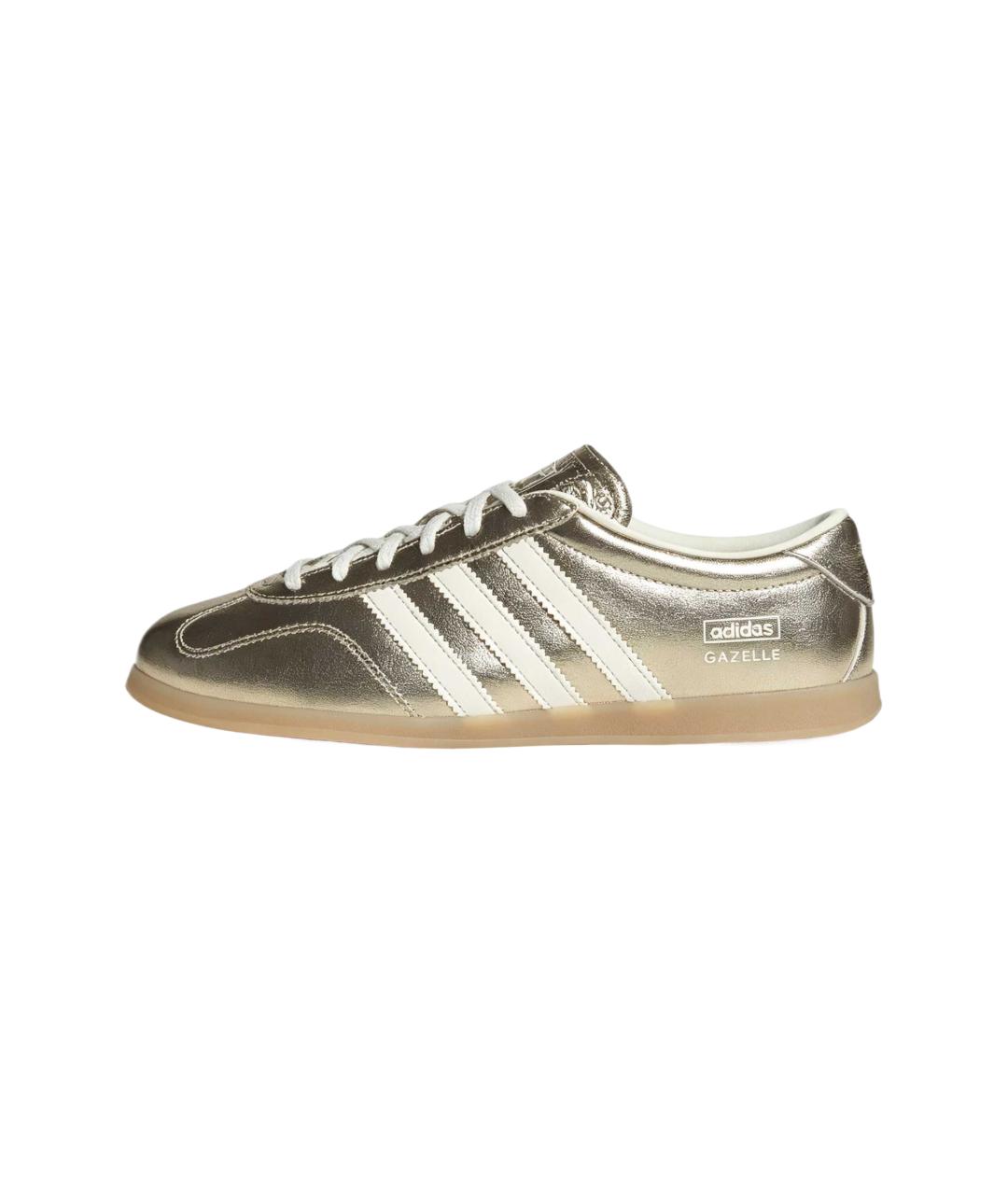 ADIDAS Золотые кожаные кеды, фото 2