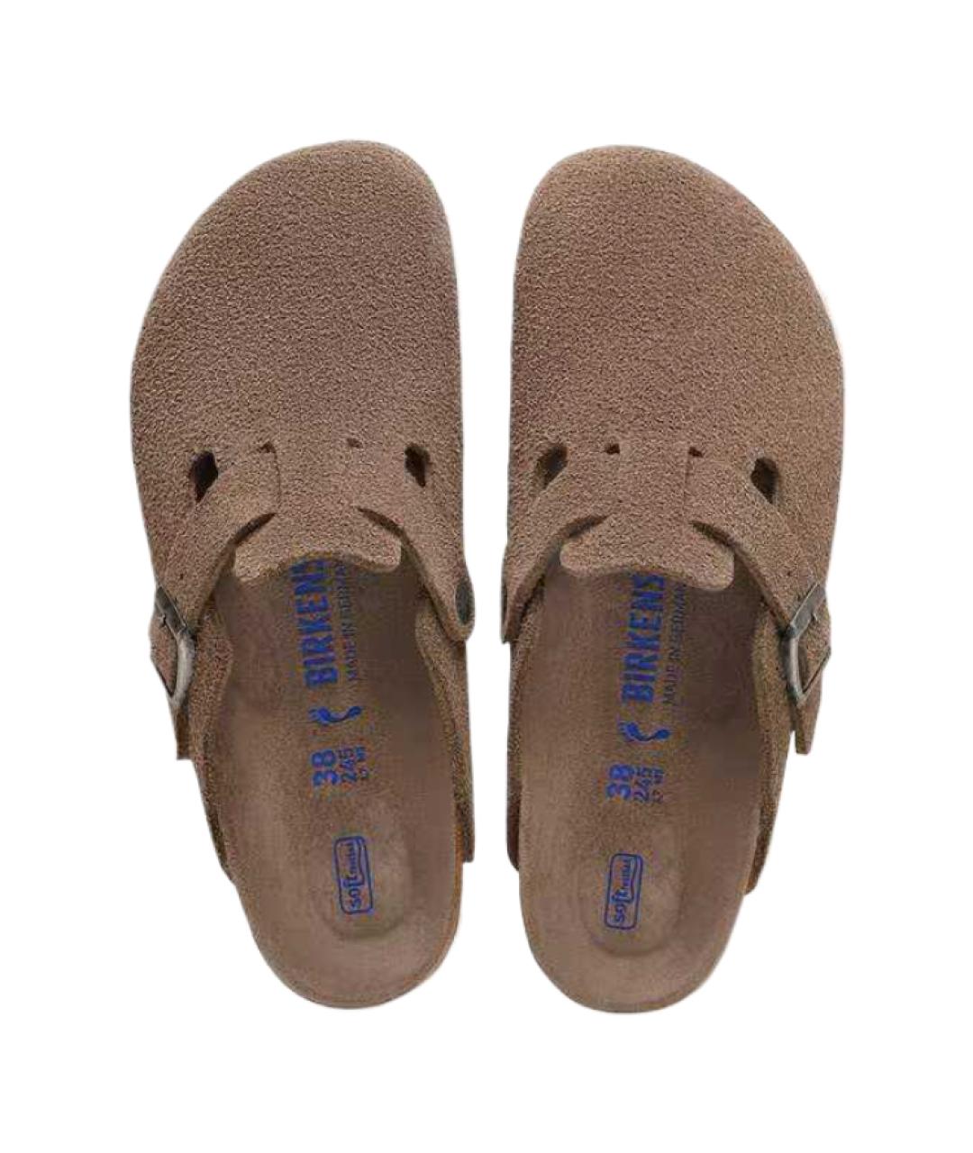 BIRKENSTOCK Серые замшевые сабо, фото 4