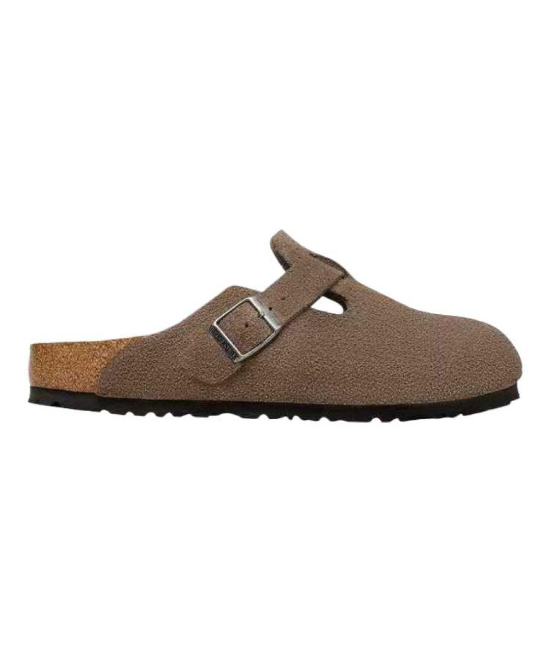 BIRKENSTOCK Серые замшевые сабо, фото 1