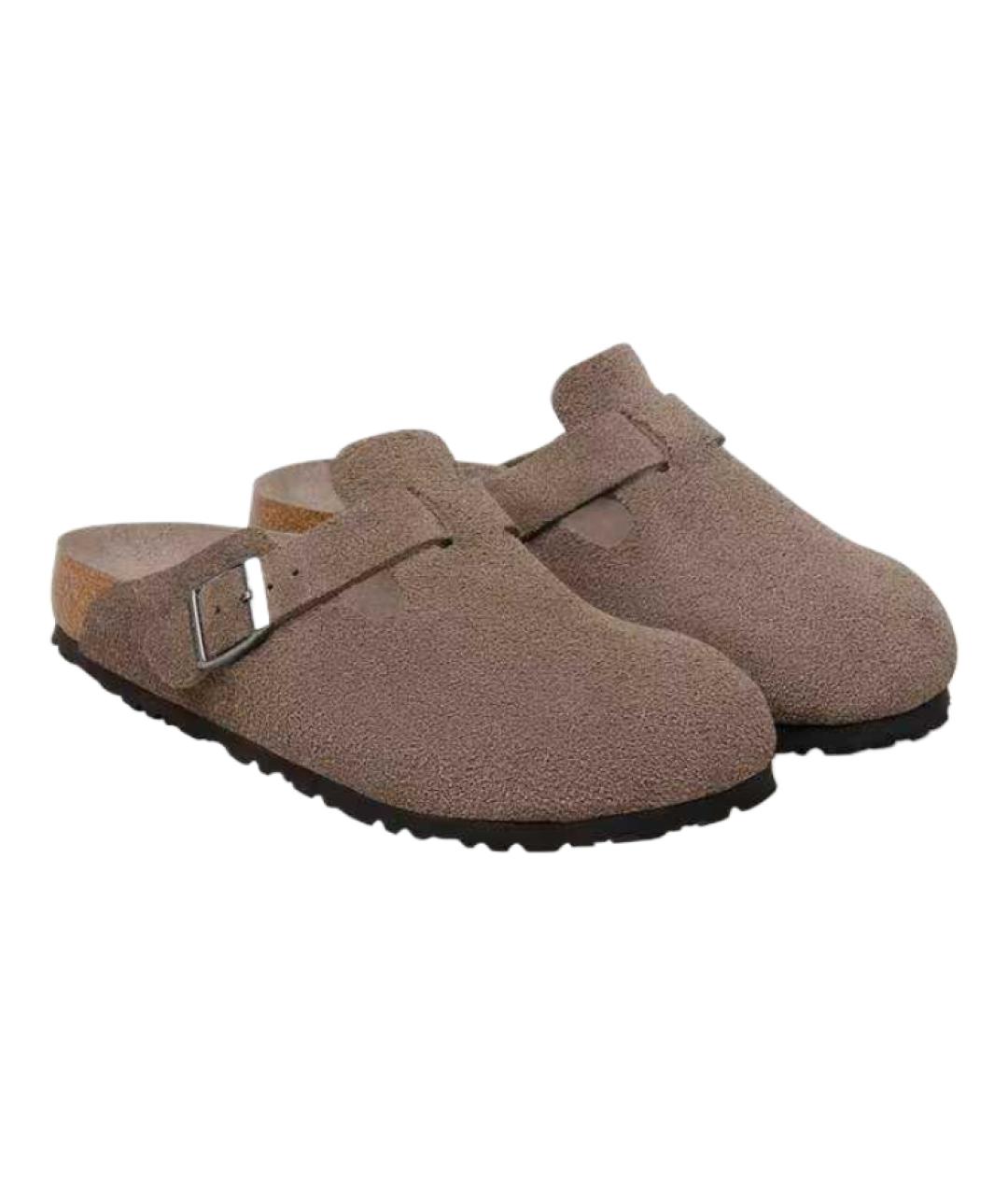 BIRKENSTOCK Серые замшевые сабо, фото 3