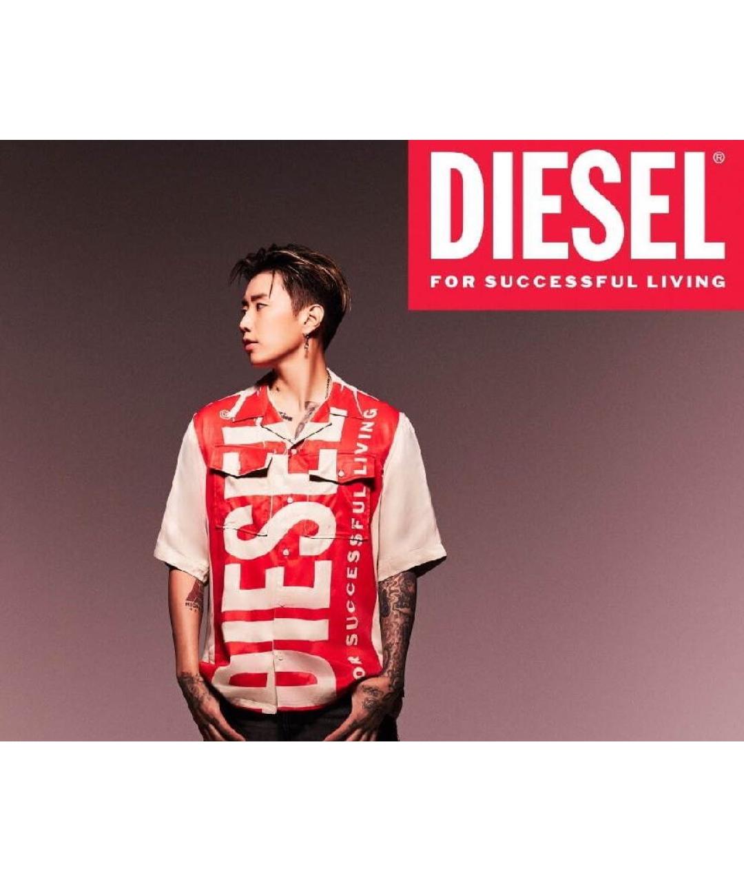 DIESEL Красная хлопковая кэжуал рубашка, фото 6