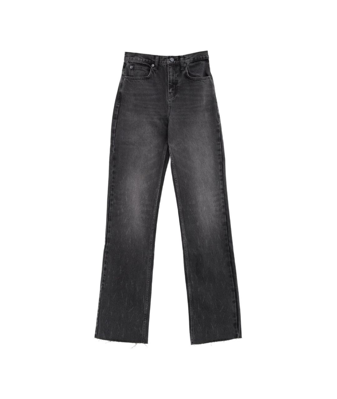 THE FRANKIE SHOP Серые хлопковые прямые джинсы, фото 1