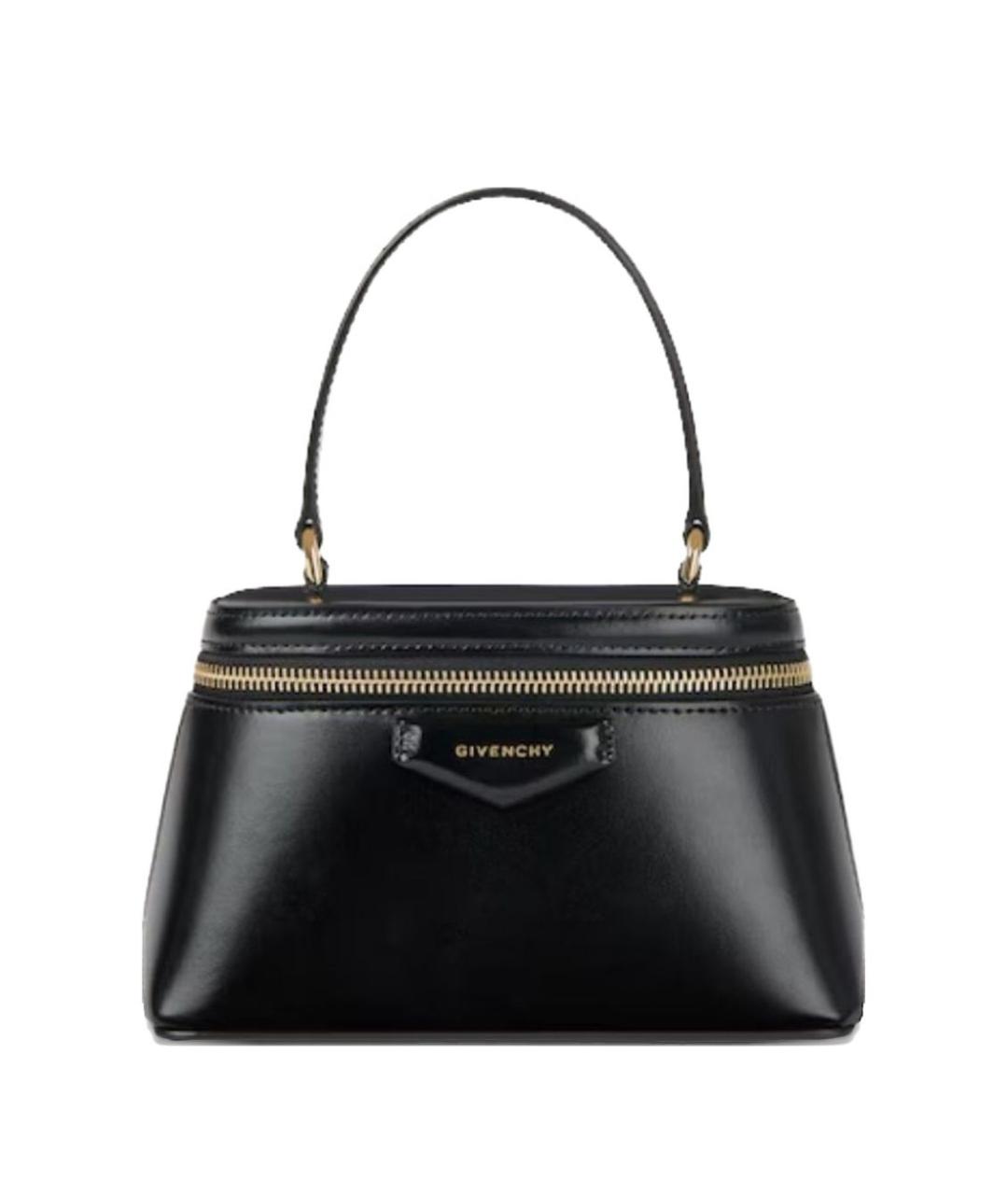 GIVENCHY Черная кожаная сумка с короткими ручками, фото 1