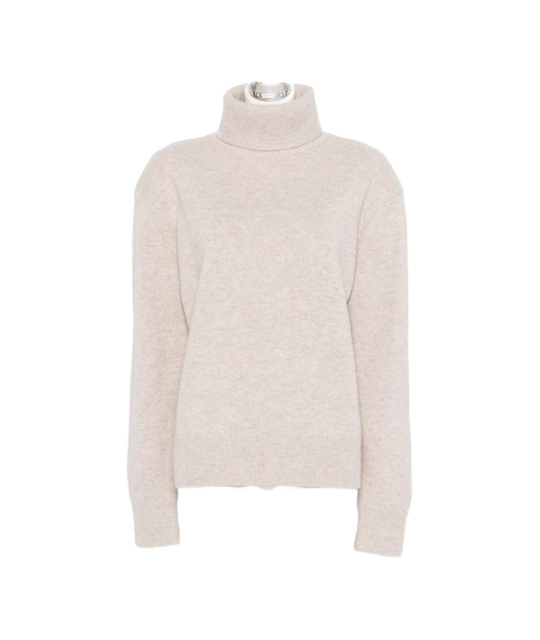THE FRANKIE SHOP Бежевый шерстяной джемпер / свитер, фото 1