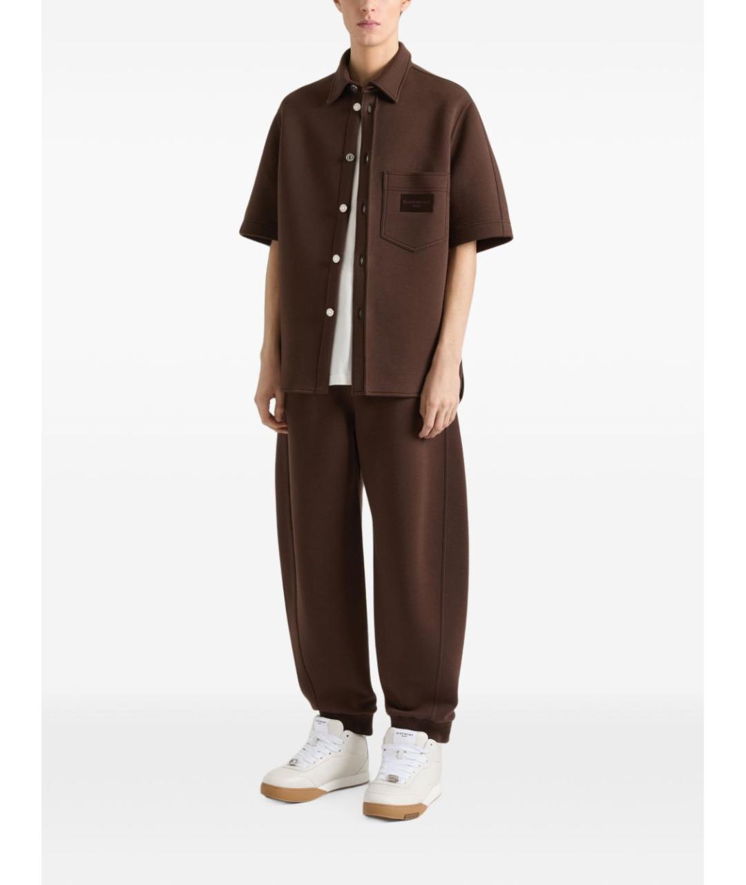 GIVENCHY Коричневая хлопковая кэжуал рубашка, фото 4