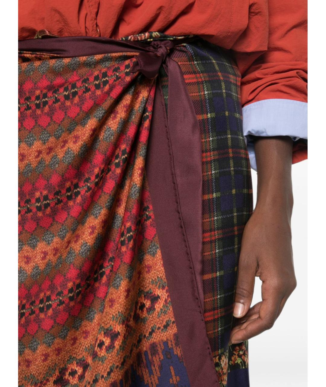 DRIES VAN NOTEN Мульти вискозная юбка миди, фото 2