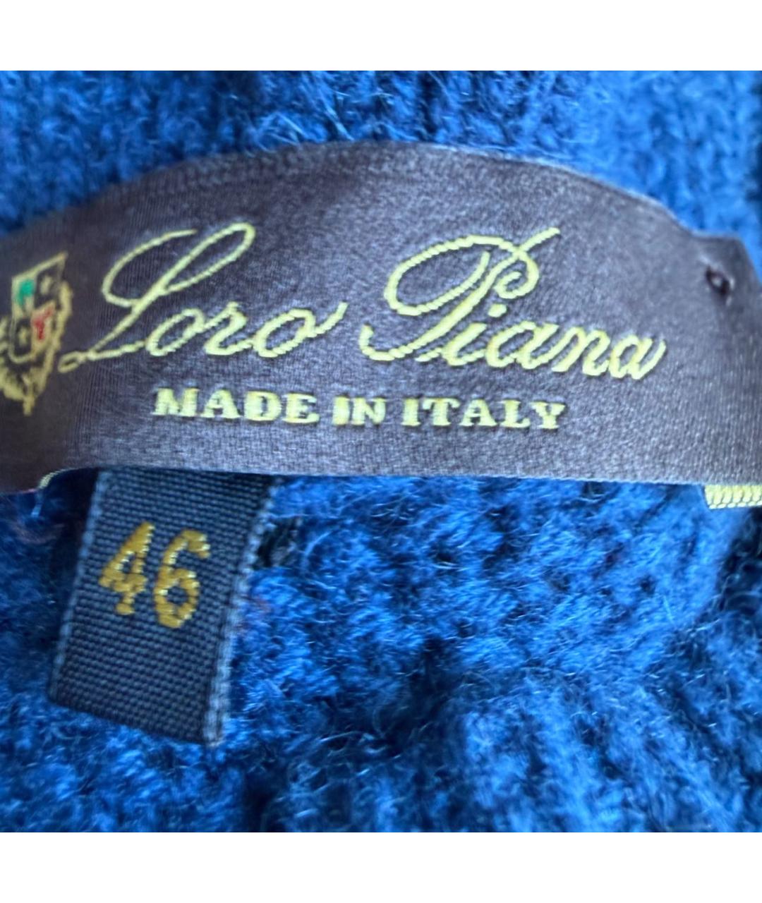 LORO PIANA Темно-синее повседневное платье, фото 4