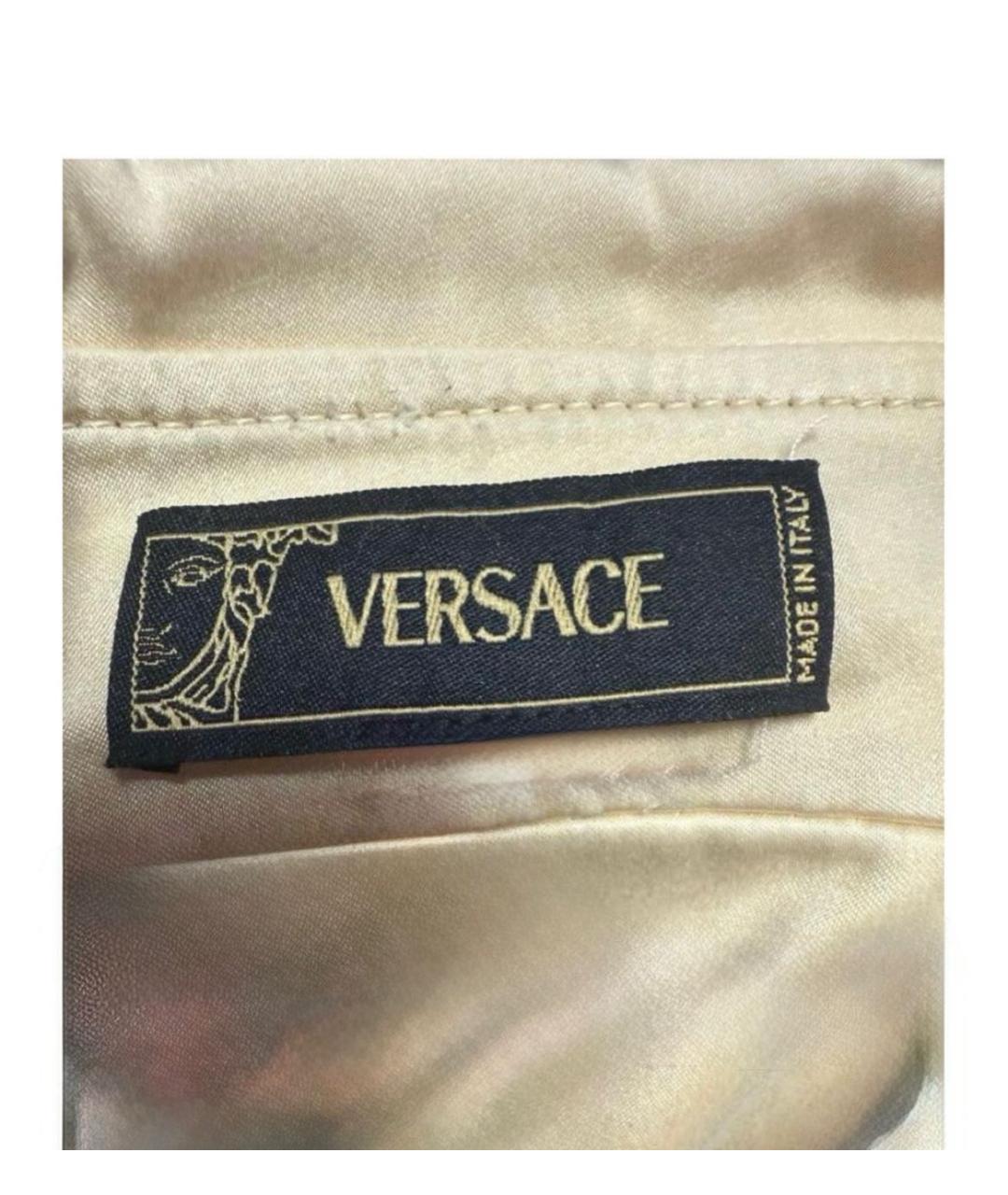 VERSACE Бежевое коктейльное платье, фото 3