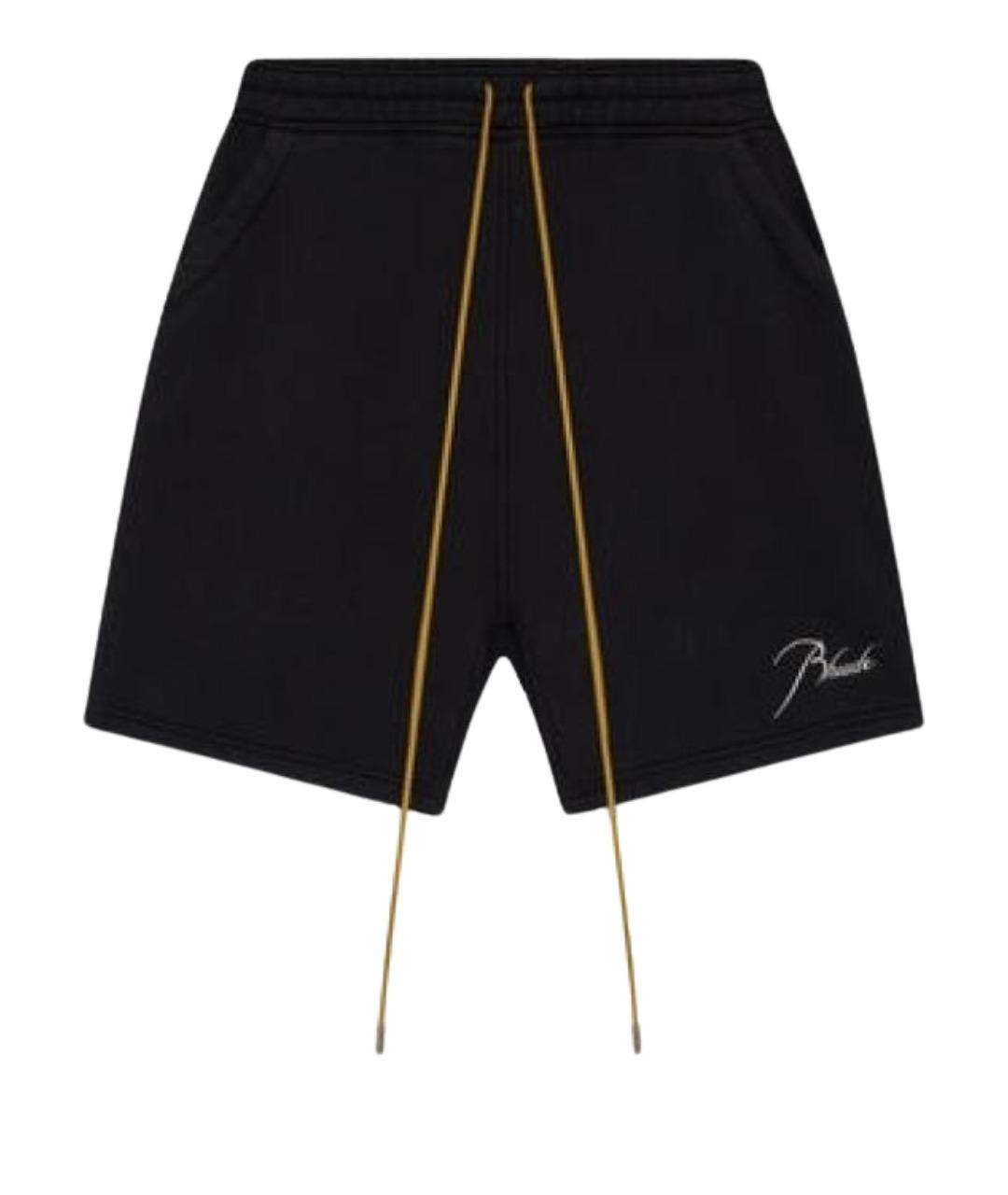 RHUDE Черные хлопковые шорты, фото 1
