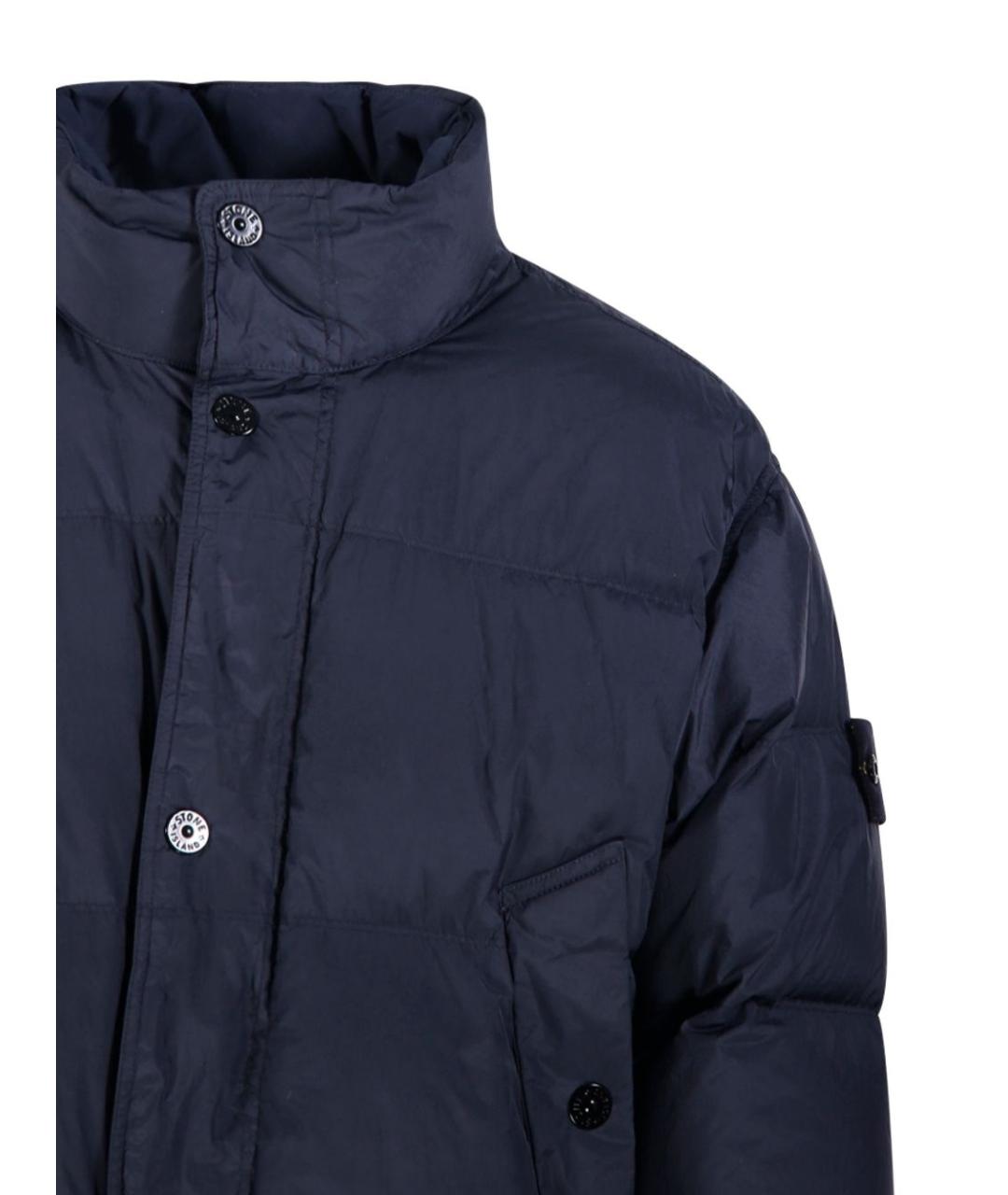 STONE ISLAND Синий полиамидовый пуховик, фото 2