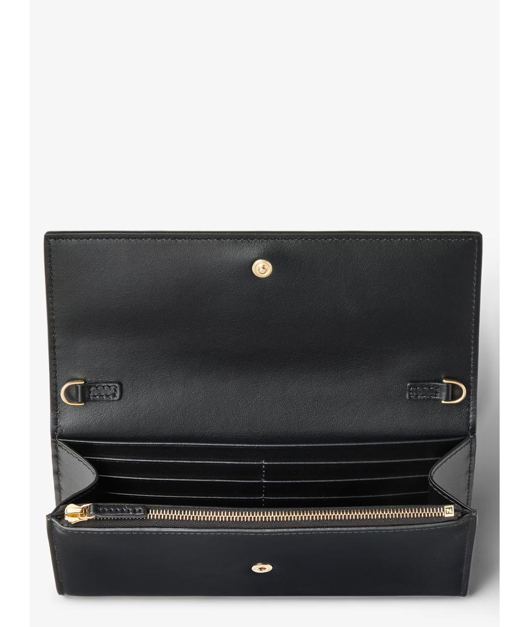 FENDI Черная кожаная сумка через плечо, фото 4