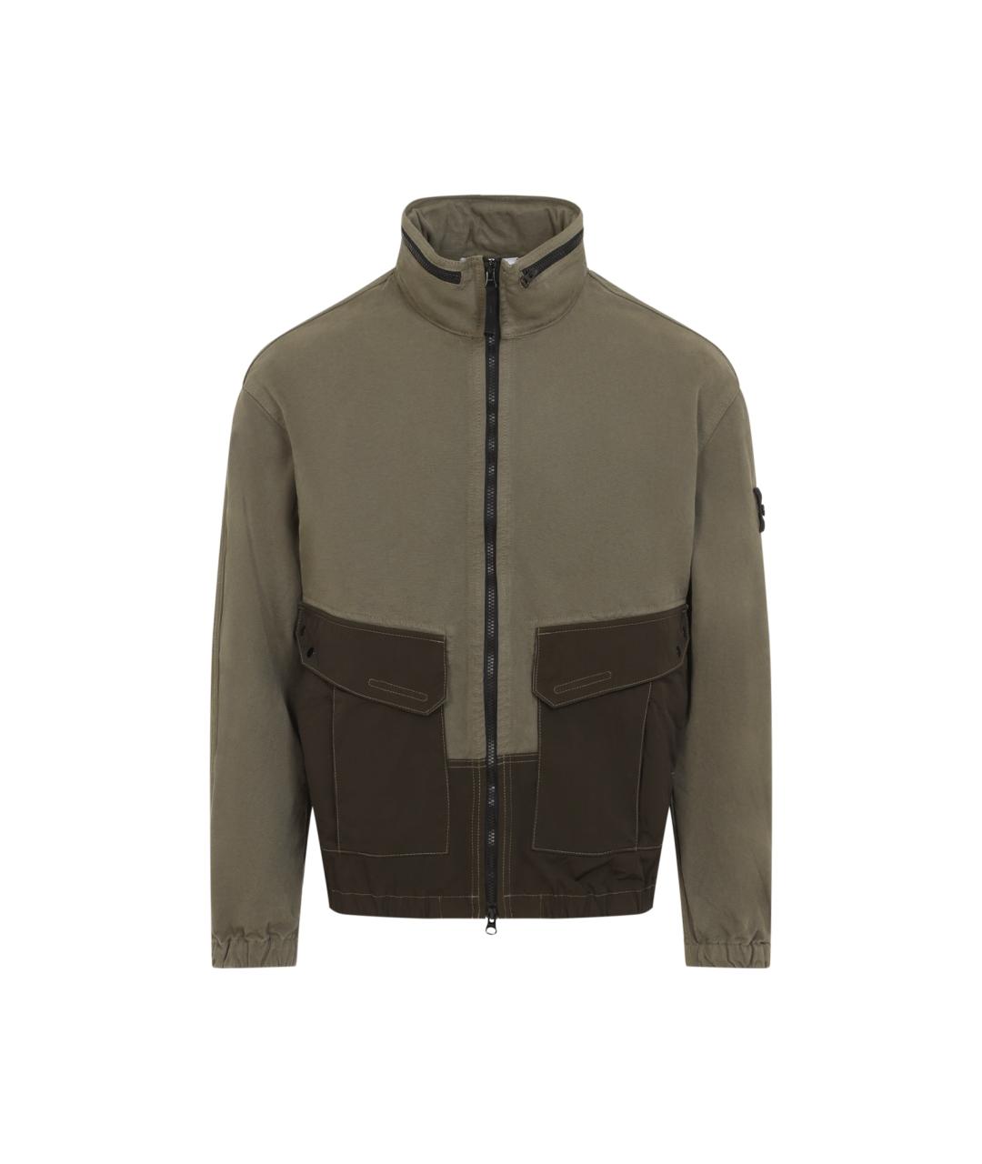 STONE ISLAND Зеленая полиамидовая куртка, фото 1
