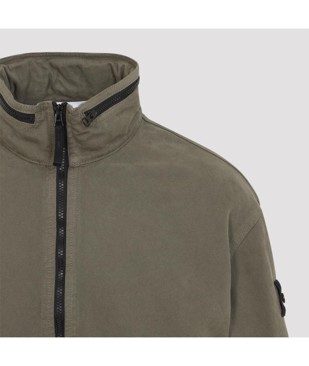 STONE ISLAND Зеленая полиамидовая куртка, фото 4