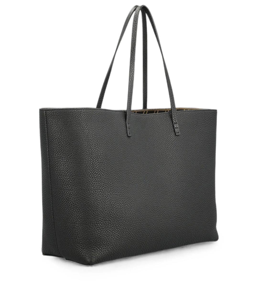 FENDI Черная кожаная сумка тоут, фото 3