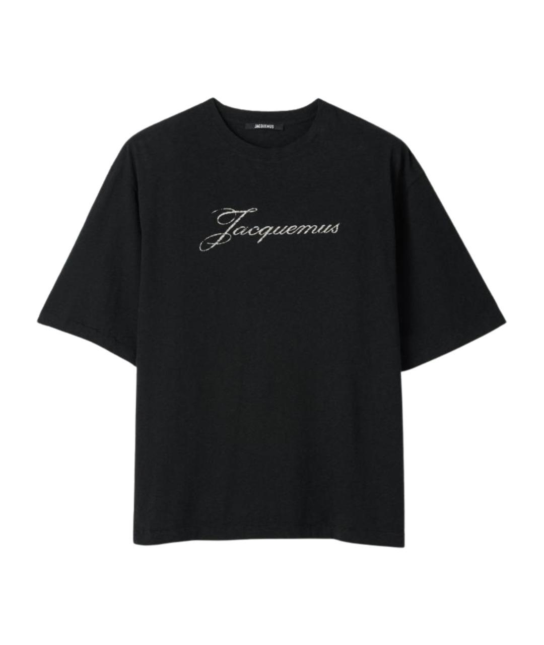 JACQUEMUS Черная хлопковая футболка, фото 1